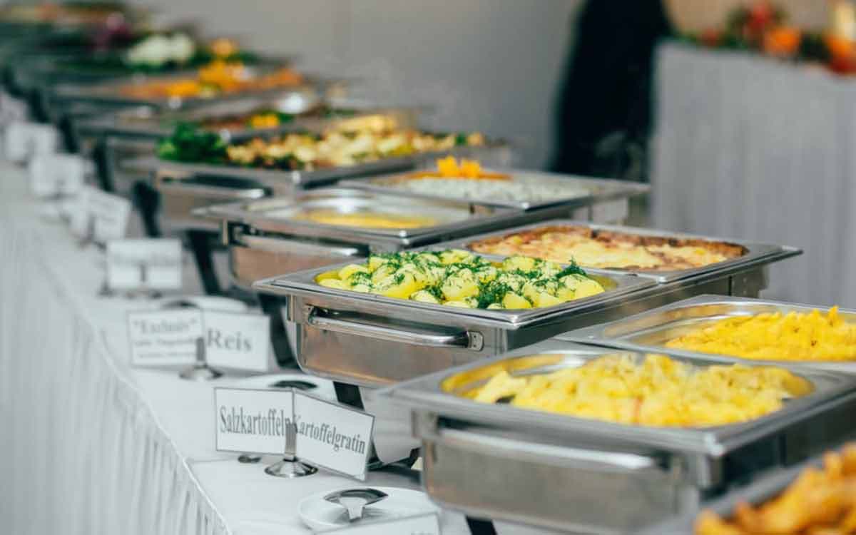 Baby shower catering buffet in Kolkata with traditional Bengali dishes and sweets