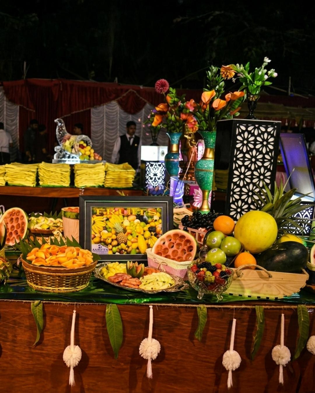 Special occasion catering setup with elegant decor