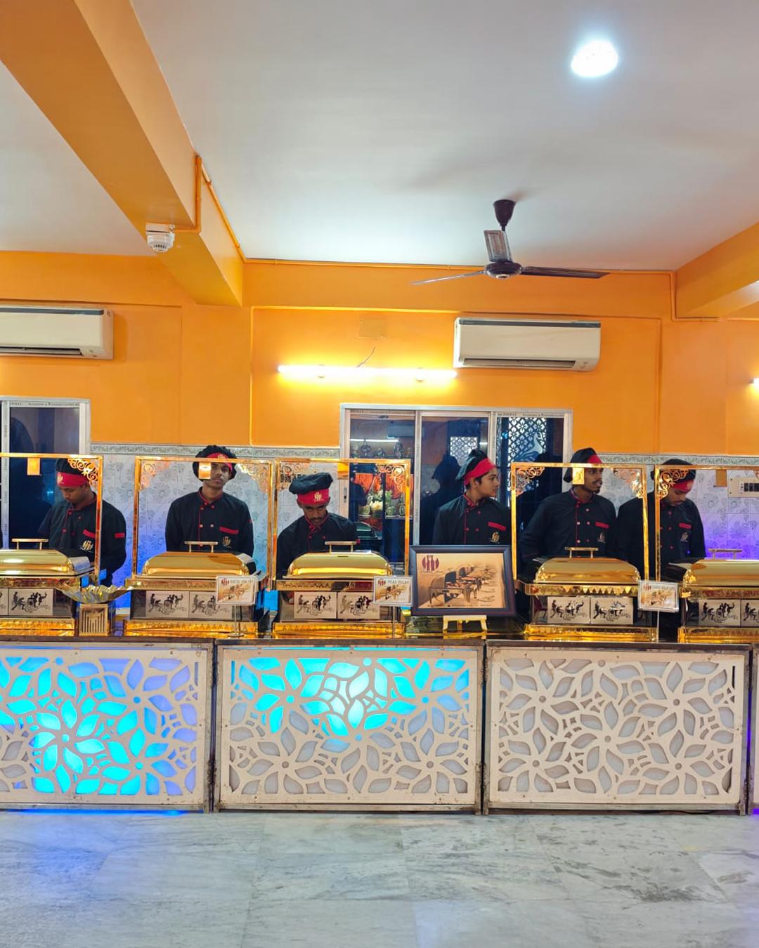 Traditional rice ceremony catering setup with premium presentation