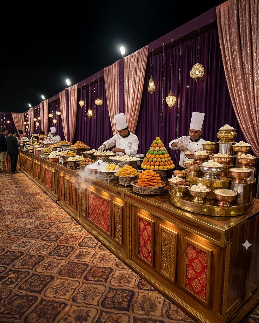 Engagement function catering with premium setup